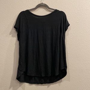 Black Cap Sleeve Workout Top